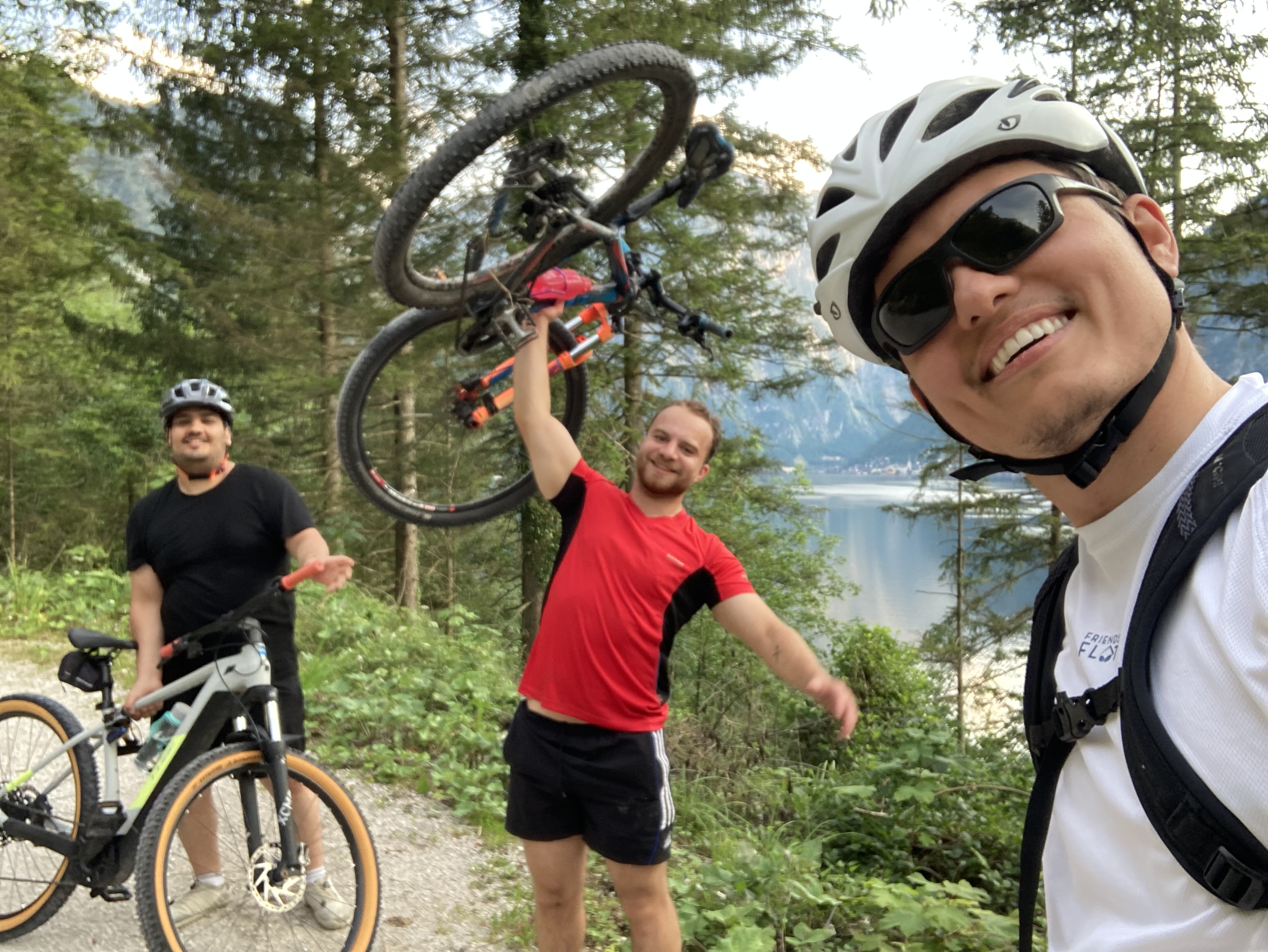 Friends in Flats team members on a cycling retreat